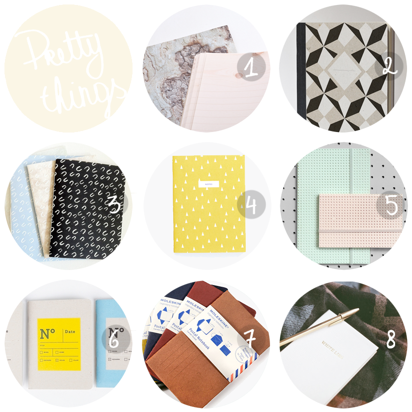 PRETTY THINGS: notebooks via au pays des merveilles