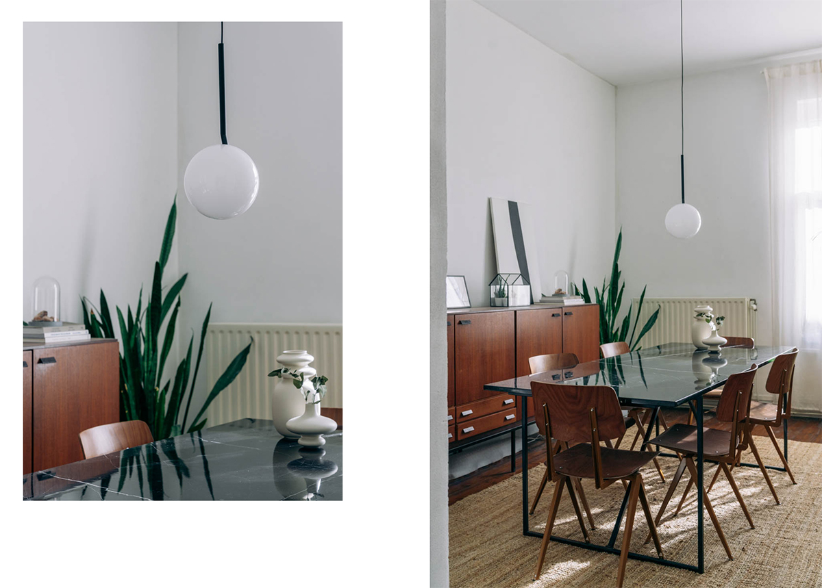 AT HOME_ dining room update with Master Meubel - Flos IC S1 - hannelore veelaert for aupaysdesmerveillesblog